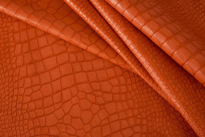 Italian leather, Crocodile Embossed Leather